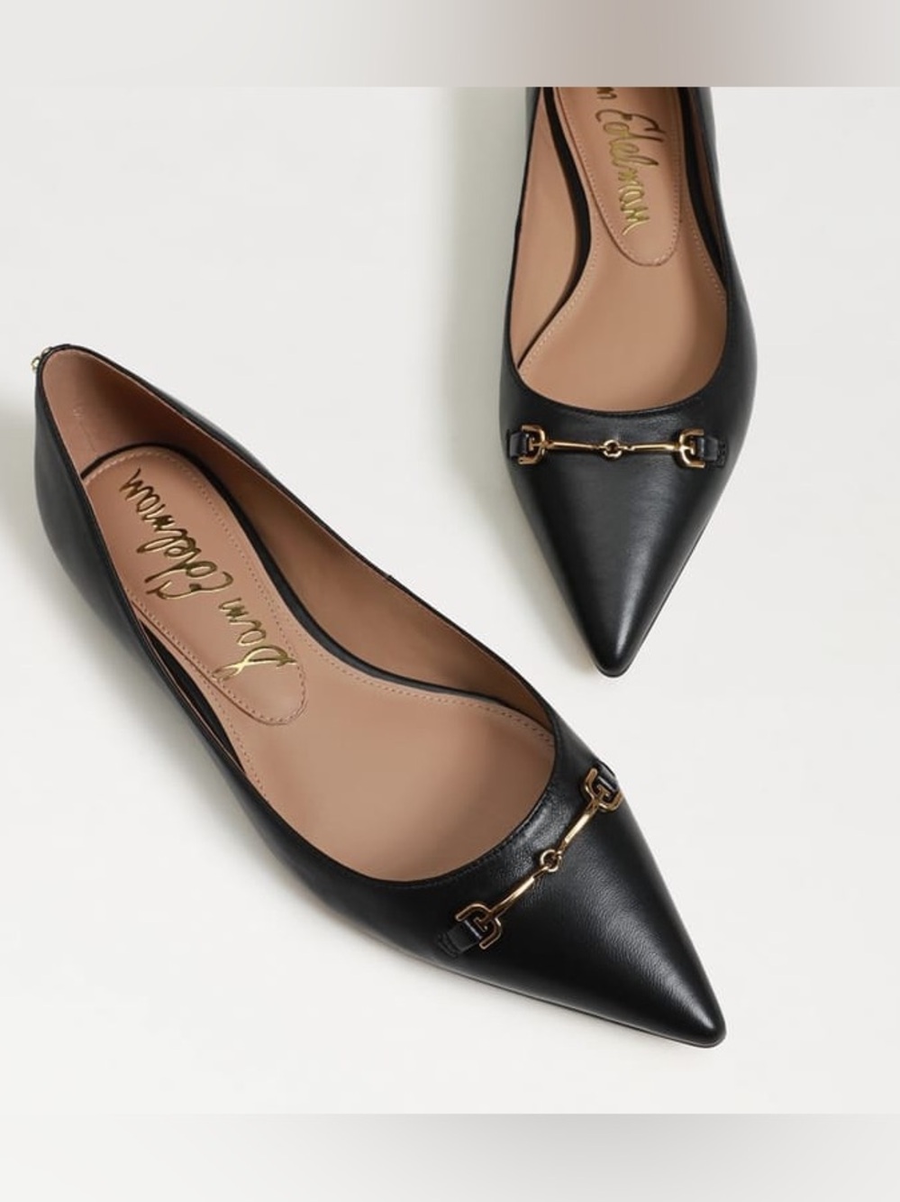 SAM EDELMAN NORI POINTED TOE BALLET FLATS BLACK 7